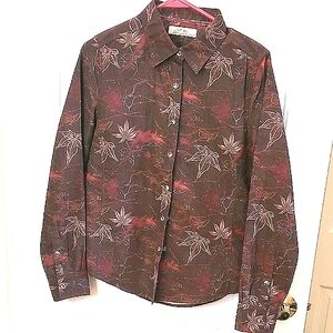 Womens Natural Reflections Fall Floral Shirt